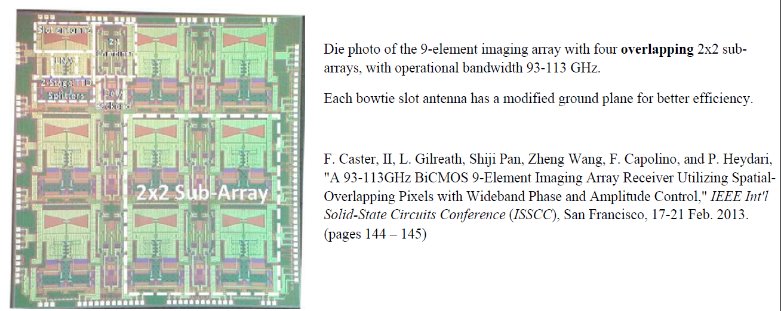 Figure: Focal plane array on-chip, with
              overlapping superpixel concept